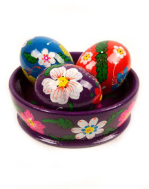 Purple Easter Eggs Basket