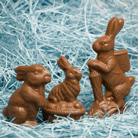 Solid Chocolate Easter Bunnies