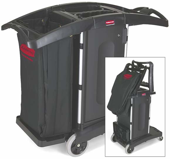 Rubbermaid Compact Folding Housekeeping Cart National Hospitality