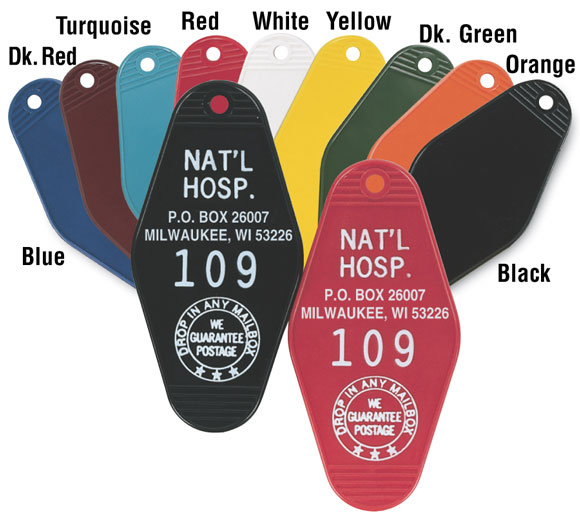 Custom Printed Hotel/Motel Key Tags