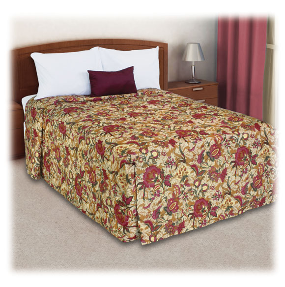 Trevira Polyester Fitted Style Hotel Bedspreads Seasons Tan