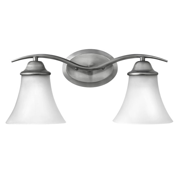 Brushed Steel Vanity Sconces
