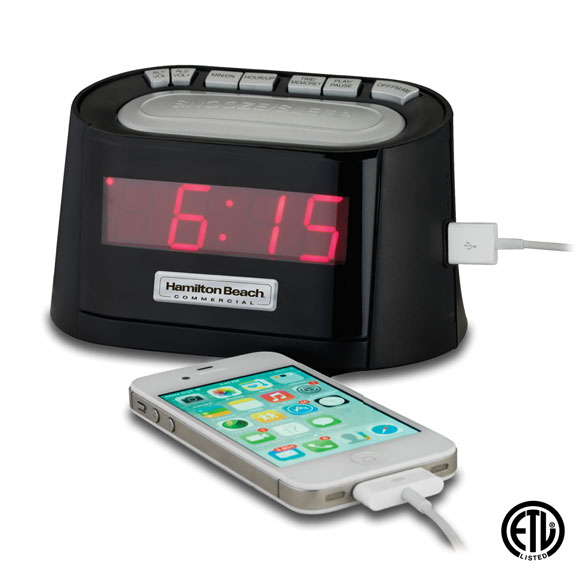 Hamilton Beach USB Port Clock Radio National Hospitality Supply