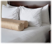 LodgMate 250 ct. White Bed Sheets & Pillowcases