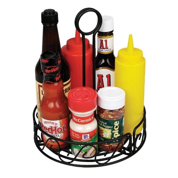 Black Wire Caddy Condiment Holders National Hospitality