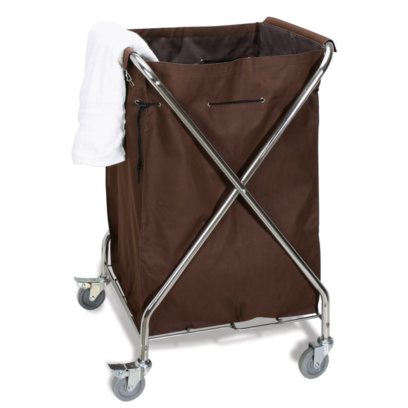 LodgMate Folding Linen Cart w/Bag National Hospitality Supply