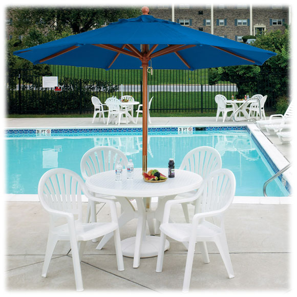 Grosfillex Wooden Market Umbrella National Hospitality