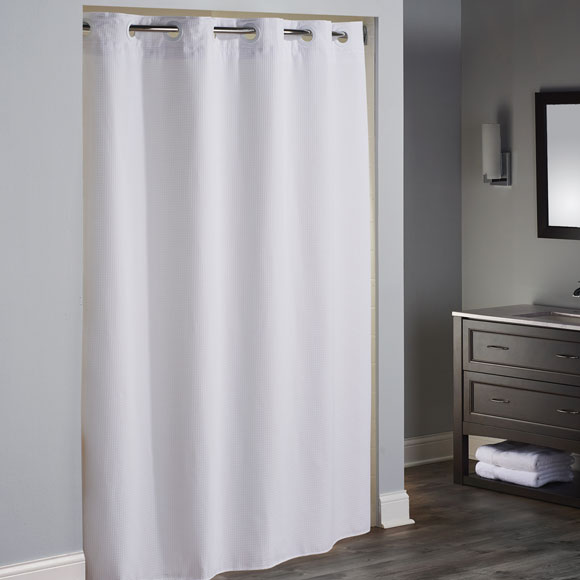 LodgMate PreHooked Polyester Shower Curtains National Hospitality