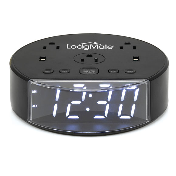 LodgMate Digital Power Station Alarm Clock National Hospitality
