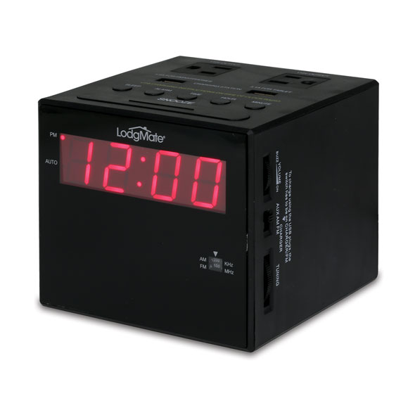 LodgMate Power Station LED Clock Radio National Hospitality