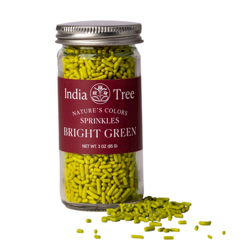 India Tree Nature's Colors Sprinkles - Bright Green * 3 OZ