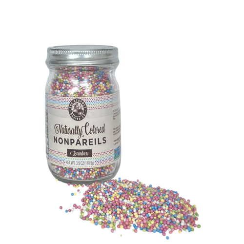Naturally Colored Nonpareils - Rainbow * 3.9 OZ