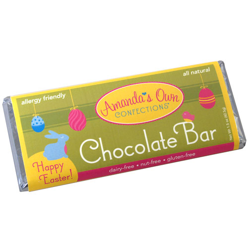 AllergyFriendly Happy Easter Chocolate Bar by Amanda's Own Confections