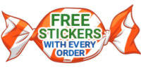 free stickers with every order