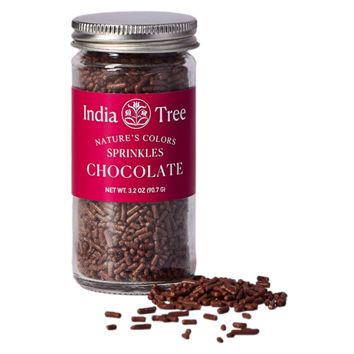 India Tree Nature's Colors Sprinkles - Chocolate (Vegan) * 3.2 OZ