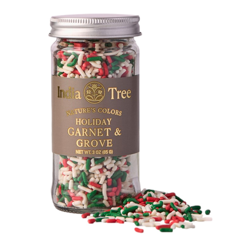 India Tree Nature's Colors Sprinkles - Holiday Garnet & Grove * 3 OZ