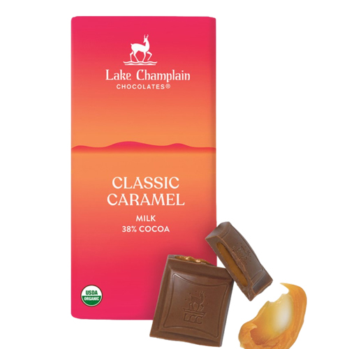 Lake Champlain Organic Chocolate Bar - Classic Caramel (38% Cocoa) * 3.25 OZ
