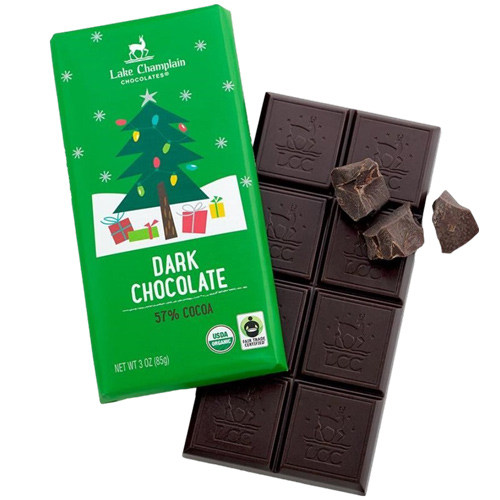 Lake Champlain Organic Holiday Chocolate Bar - Dark (57% Cocoa) * 3 OZ