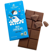 Lake Champlain Organic Holiday Chocolate Bar - Milk (38% Cocoa) * 3 OZ - Product Image