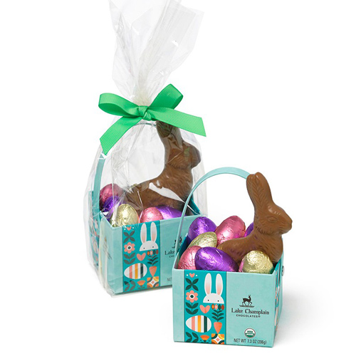 Lake Champlain Organic Bunny Hop Basket - Bunny + 7 Eggs (Assorted)