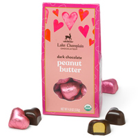 Lake Champlain Organic Hearts Gift Box - Dark Chocolate Peanut Butter * 12 PC - Product Image