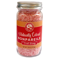 Naturally Colored Nonpareils - Coral Orange * 3.9 OZ - Product Image