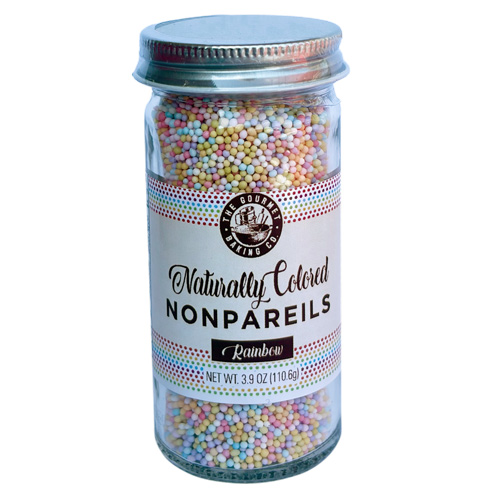 Naturally Colored Nonpareils - Rainbow * 3.9 OZ