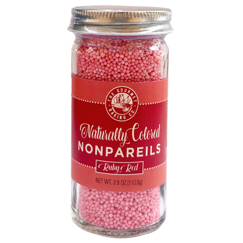 Naturally Colored Nonpareils - Ruby Red * 3.9 OZ