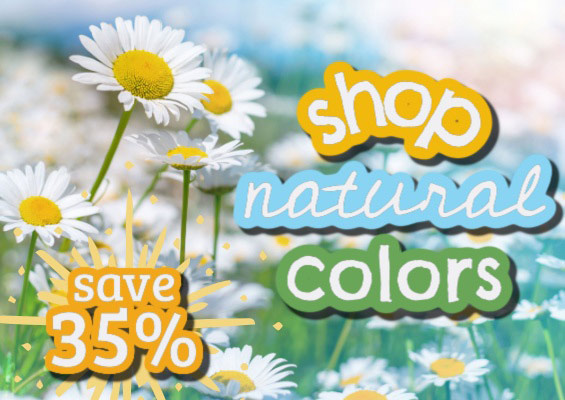 shop natural colors: save 35%