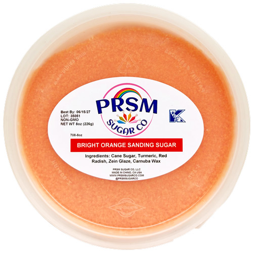 Natural Special Sanding Sugar (Med) - 708 Bright Orange  * 8 OZ