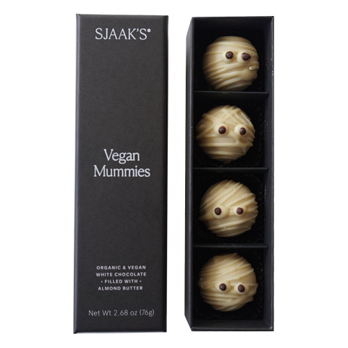 Sjaak's Organic Vegan Mummies - White Chocolate filled with Almond Butter * 4 PC
