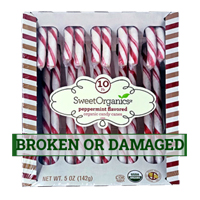 **BROKEN/DAMAGED** SweetOrganics Peppermint Flavored Organic Candy Canes  * 10 PC - Product Image
