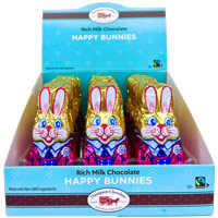 Thompson Fair Trade Chocolate - Milk - Happy Bunny - Solid * 24 PK