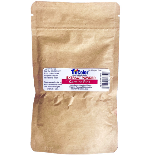 Natural Extract Food Color (Pwdr) - 5 Carmine Pink * 1 OZ