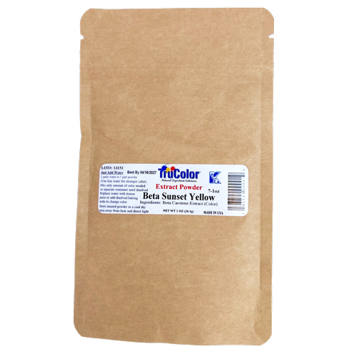 Natural Extract Food Color (Pwdr) - 7 Beta Sunset Yellow * 1 OZ