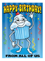 Birthday Cupcake Dude Greeting Card - Qty 50 Birthday Cupcake Dude Greeting Card - Qty 50