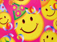 Smiley Faces with Party Hats Birthday Greeting Card - Qty 50 Smiley Faces with Party Hats Birthday Greeting Card - Qty 50