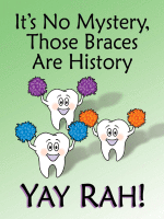 Braces Are History Deband Greeting Card - Qty 50 Braces Are History Deband Greeting Card - Qty 50