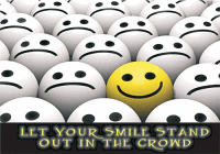 Smile Stand Out in the Crowd Postcard - Qty 100 Smile Stand Out in the Crowd Postcard - Qty 100