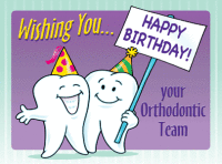 Happy Birthday from Orthodontic Team Greeting Card - Qty 50 Happy Birthday from Orthodontic Team Greeting Card - Qty 50