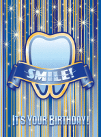 Smile Tooth Happy Birthday Greeting Card - Qty 50 Smile Tooth Happy Birthday Greeting Card - Qty 50