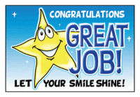 Great Job Star Deband Greeting Card - Qty 50 Great Job Star Deband Greeting Card - Qty 50