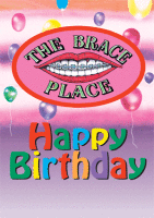 Brace Place Lips Birthday Postcard - Qty 100