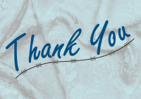 Thank You Greeting Card with Swoop of Braces - Qty 50
