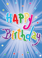 Bursting Happy Birthday Greeting Card - Qty 50 Bursting Happy Birthday Greeting Card - Qty 50