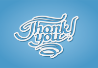 Contemporary Thank You Greeting Card - Qty 50