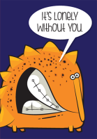 Lonely Monster Missed Appointment Postcard - Qty 100