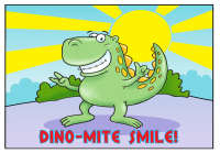 Dino-Mite Smile Recall Postcard - Qty 100
