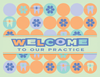 Flower Power Welcome Greeting Card - Qty 50