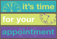 Purple Clock Retainer Postcard - Qty 100